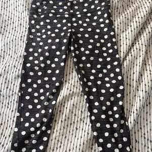 Outdoor Voices Black and White Polka Dot Leggings